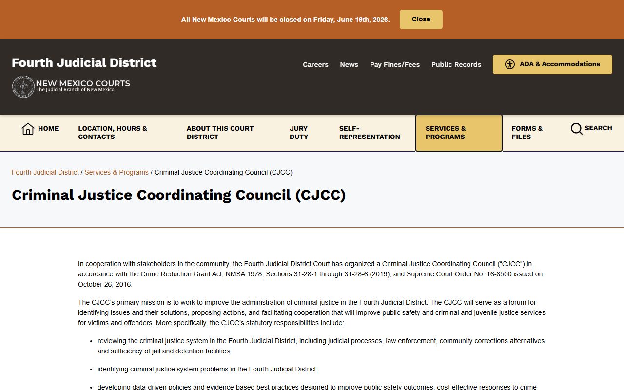 Guadalupe County court charges after arrest Criminal Justice Coordinating Council page