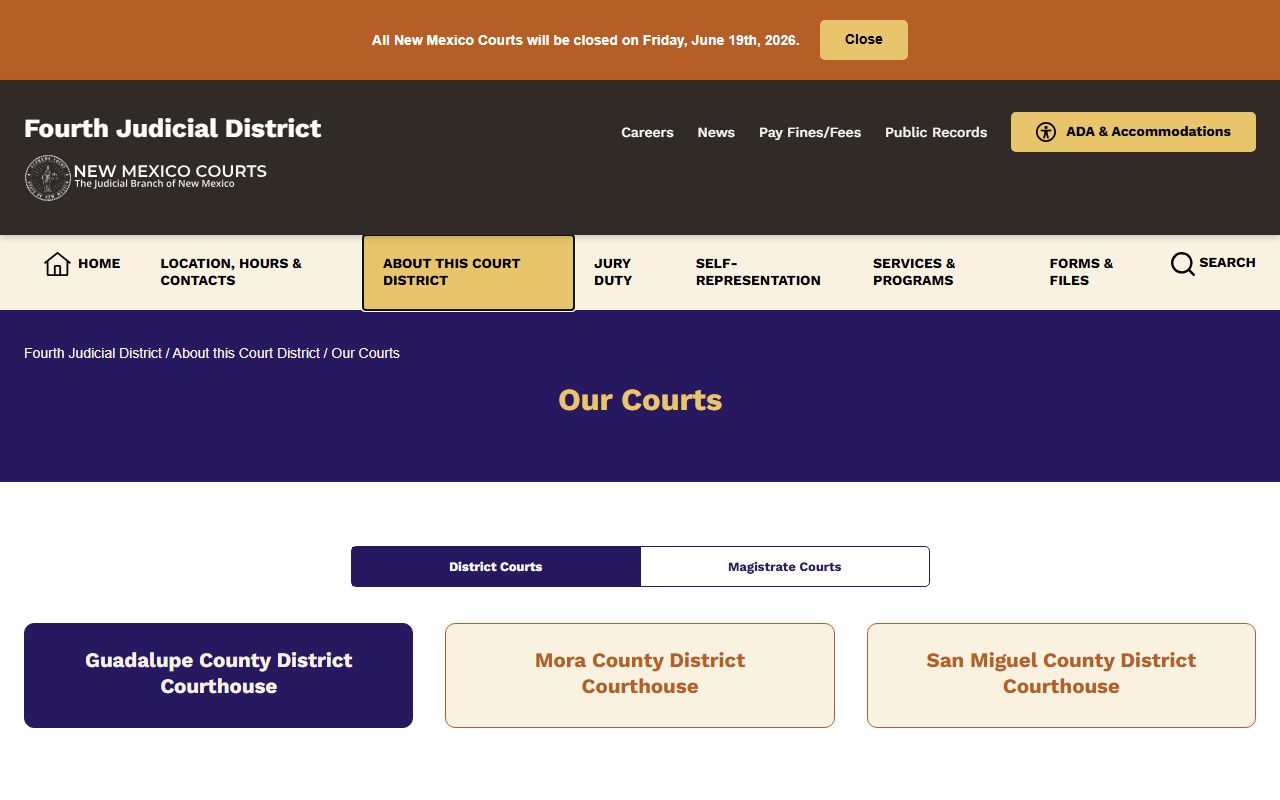 Guadalupe County court dockets Fourth Judicial District court list