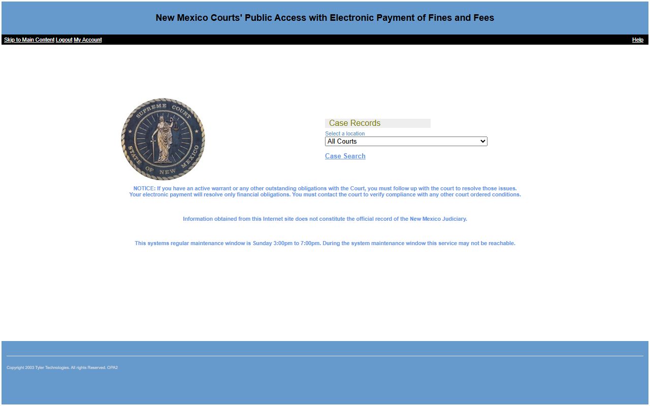 Guadalupe County court records Odyssey Public Access search page
