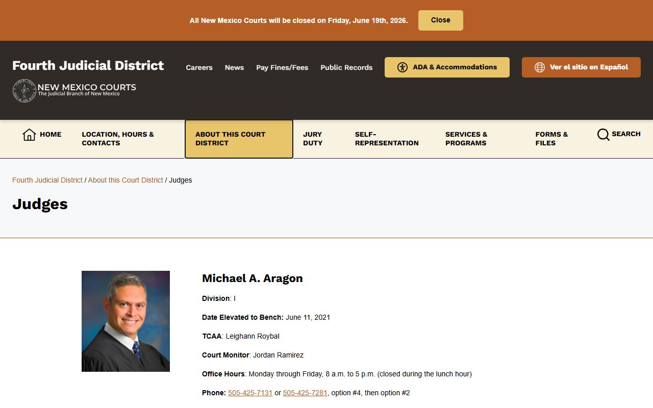 Guadalupe County District Court Fourth Judicial District judges