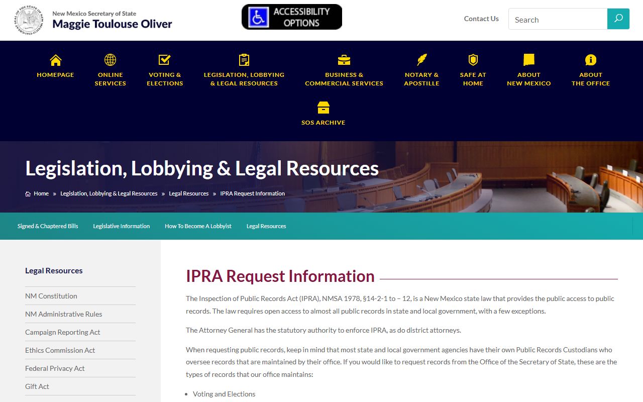 Guadalupe County warrant records New Mexico IPRA source